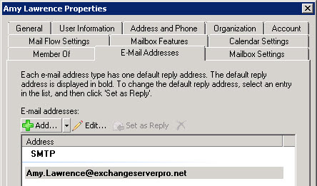 exchange-2010-email-address-policies-13 Email addresses before the policy is applied